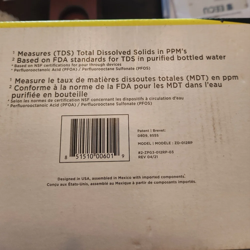 ZeroWater Ready-Pour 12 cups Blue Water Filtration Pitcher - Picture 6 of 7